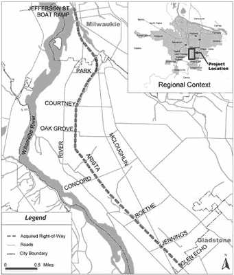The path of the Trolley Trail