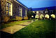 [Trinity Episcopal Church courtyard at dusk]