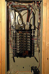 [photo of the new electrical panel]