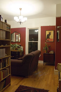 Walking into the study from the dining room